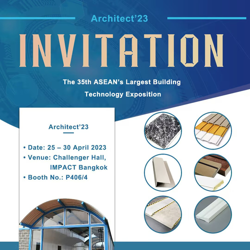 Последние новости компании о Мы будем присутствовать на Architect'23 - экспозиции технологии строительства 35th АСЕАН в Таиланде.