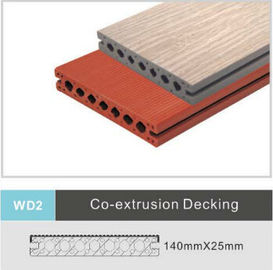 Относящий к окружающей среде Decking смеси WPC, деревянная планка справляясь 140mm x 25mm